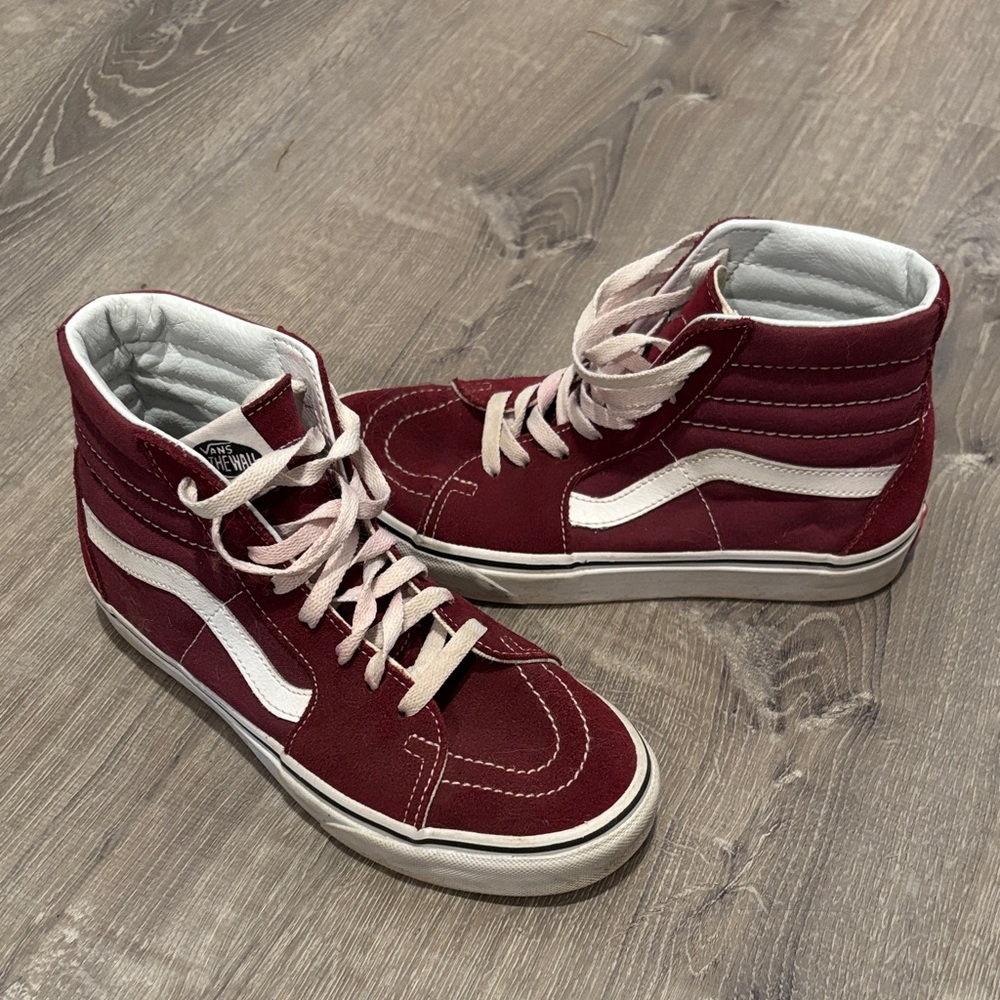 EUC Vans Maroon High-Tops